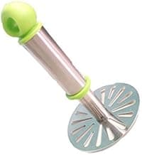 GANESH Stainless Steel Potato Crusher Vegetable Smasher Pav Bhaji Masher with Handle for Effortless Kitchen Uses (Pack of 1, Assorted)