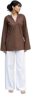 Women's Solid Brown Short Kurti Top