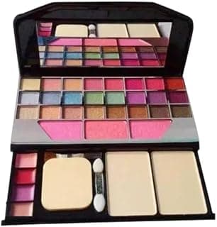 Eyeshadow Palette with Blush & Lip Colors – Matte & Glitter Finish | All-in-One Makeup Set for Eyes, Cheeks & Lips | High Pigment, Long-Lasting Cosmetic Kit