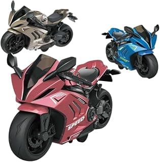 Jack Royal Metallic Finish Unbreakable Super Sports Bike Friction Powered Racing Vehicle Motorcycle Toy for Kids (Pack of 1) (Color as per availibility)