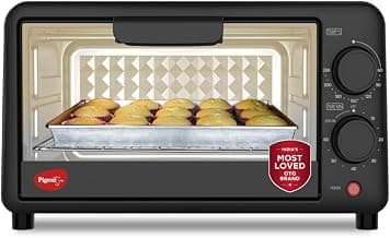 Pigeon Oven Toaster Grill (12381) 9 Liters OTG Without Rotisserie for Oven Toaster and Grill for Grilling and Baking Cakes (Grey)