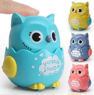 SHAKTISM Kids Press and Go Owl Car Toy, Random Colour, 1Pc
