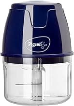 Pigeon Zoom Electric Chopper 250 ml, Portable with 3 Stainless Steel Blades for Effortlessly Chopping Vegetables and Fruits - Blue