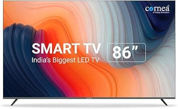 Cornea Frameless 218 cm (86 inch) 4K Ultra HD Smart Android LED TV, Black
