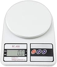 Btag SF-400 Digital Kitchen Weighing Scale | 10Kg x 1g Precision | 1 year (6+6 months) warranty | Food Scale with LCD Display for Cooking, Baking, Meal Prep & Healthy Diet | (White)