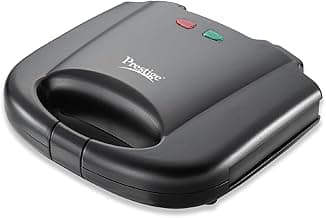 Prestige PGMFB 800 Watt Grill Sandwich Toaster with Fixed Grill Plates, Black
