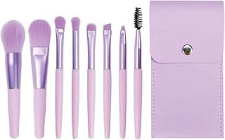 TEMPERIA (Pack of 8) Small Size Makeup Brush Set - Soft Bristles Make Up Brushes Sets Kit for Foundation, Concealers, Eyeshadow, Blush, Compact Face Powder, Highlighter, Contour, Blending Eye Liner - 