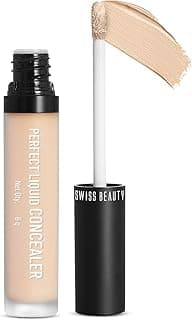 Swiss Beauty Liquid Light Weight Concealer With Full Coverage |Easily Blendable Concealer For Face Makeup With Matte Finish | Shade- Light - Moyen, 6g