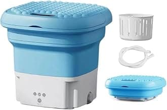 Portable Washing Machine, 16L Mini Washing Machine With Spin Basket, Small Portable Washer Machine Suitable for Underwear Small Clothes Dryer Deep Cleaning W6