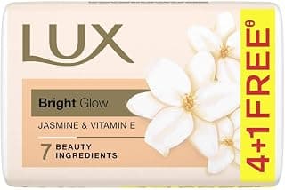 Lux Glow Jasmine & Vitamin E For Glowing Skin Beauty Soap Offer Pack 5X100 g