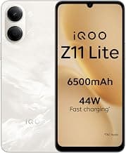 iQOO Z11 Lite 44W 5G (Solar Flame, 6GB RAM, 128GB Storage) | 6500mAh Battery with 44W Fast Charging* | Dimensity 6300 with 579k+ AnTuTu Score* | OriginOS 6.0 with AI Creation* & Private Space*