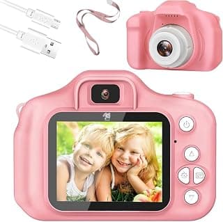 Storio Rechargeable Kids Camera Toy 3.0MP - Pink | 1080P Video Camera with 2-Inch Screen Supports 32GB with Games,Filters,Time-Lapse Educational Birthday Gift for Boys & Girls Age 3–12