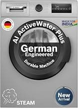 Bosch 7 kg 5 Star Front Load Fully-Automatic Washing Machine, Antibacterial Tech, AI ActiveWater, 15 Wash Programs, 53L Large Drum, SoftCare Paddle, Silver, WAJ24266IN (2026 Model)