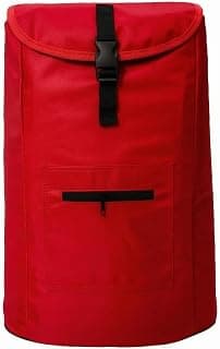 Flap-Top Trolley Simple to Carry-Carry Shopping Shopping Bag Zippered Pocket Red|Reusable Eco Bags