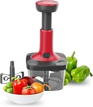 Lifelong Push Chopper 650ml | Compact and Efficient Vegetable, Onion, and Garlic Chopper, Essential Manual Kitchen Cutter for Quick and Easy Food Preparation, Ideal for Small Kitchens and Meal Prep