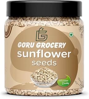 Goru Grocery Sunflower Seeds 100gm | Surajmukhi Seeds | Rich in Protein, Fibre & Vitamin E | Source of Magnesium | Crunchy & Fresh Seeds | Nutritious Snack for Everyday Diet