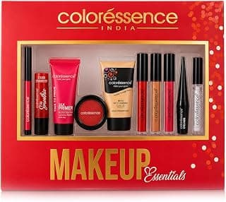 Coloressence Makeup Essentials Kit, Pack of 10 Premium Products | For All Indian Skin Tones | Travel Friendly | Easy to Use