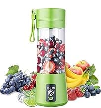 Portable 6-Blade Juicer Blender with Built-In Jar, Juice Mixer Bottle, Fruit Juice Machine, USB Rechargeable Personal Size Juicer Grinder for Juices, Kitchen Appliance for Protein & Milk Shakes (S2) (