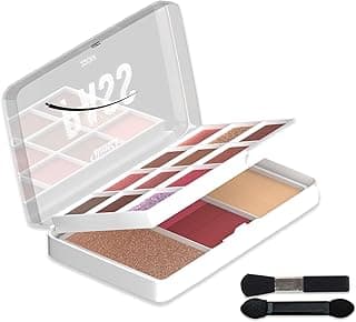Glam21 Pocket Pass All-in-one Makeup Face Palette| Eyeshadows, Compact, Blush, Highlighter with Brushes| Highly Pigmented | Mix of Mattes & Shimmers |Travel-Friendly |Premium Pass