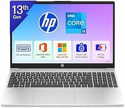 HP 15, 13th Gen Intel Core i3-1315U Laptop (8GB DDR4,512GB SSD) Anti-Glare, Micro-Edge,15.6''/39.6cm, FHD, Win11,M365 Basic(1yr),Office Home24, Silver,1.59kg, FHD Camera w/Privacy Shutter, fd0569TU