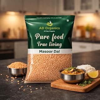 Masoor Dal 500 g | Premium Red Lentils | Protein & Fiber Rich Indian Dal | Split Masoor Dal for Everyday Cooking | Healthy Grocery Essential