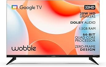 Wobble 80 cm (32 inches) UD Series HD Ready Smart LED Google TV WB32GTAW9216HDFL (Black)