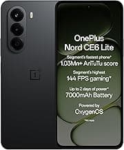 OnePlus Nord CE6 Lite | 8GB+256GB | Hyper Black | Segment's Fastest Dimensity 7400 Apex Processor | 7000mAh Battery | Segment's Highest 144Hz Refresh Rate | 50MP Main Camera, 4K Video Recording