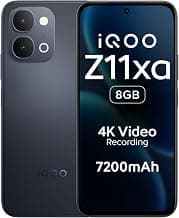 iQOO Z11xa 5G (Titan Black, 8GB RAM, 128 GB Storage) | Massive 7200mAh Battery | Dimensity 7400 Turbo Processor | OriginOS 6 with 4 Years of Security Updates*
