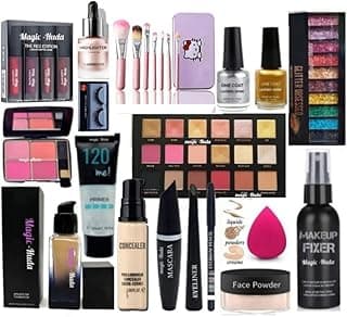Magic Huda HD Professional Makeup Combo Kit For Women & Girls All Products In 1, Box For girls and women Waterproof Bridal Makeup kit (Set of 18).