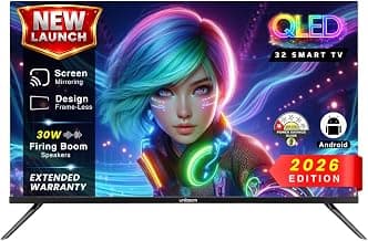Uniboom 80 CM (32 Inches) HD Smart QLED Android TV 2026 UB32S-E-QCLB
