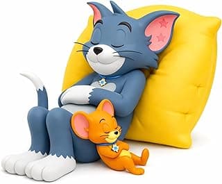 DETACHI Car Dashboard Toy Showpiece Cute Sleeping T and J Figurine Car Decoration Accessories, Interior Dashboard Decor, Tabletop & Desk Home Decorative Item, Perfect for Car Lovers
