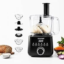 VANTRO 1000W Food Processor with 2L Bowl – Multi-Purpose Kitchen Appliance for Chopping, Slicing, Dough Kneading & Grinding | Powerful Motor, Easy Clean Design