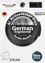 Bosch 9 kg 5 Star Front Load Fully-Automatic Washing Machine, AI ActiveWater, 14 Wash Programs, Removes 99.9% Germs with Steam, No Tangle or Wrinkle, SoftCare Paddle,Zero Vibration, White, WGA14200IN