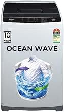 Haier 6 kg 5 Star Oceanus Wave Drum Washing Machine Fully Automatic Top Load (HWM60-AEN, Moonlight Silver)