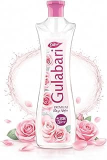 Dabur Gulabari Premium Rose Water/Face Toner - 400ml | No Paraben | Alcohol Free | Cleanses, Hydrates & Moisturises Skin | Balances & Restores Skin's pH Levels | For All Skin Types