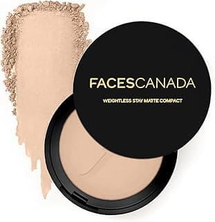 FACESCANADA Weightless Stay Matte Finish Compact Powder - Ivory, 9 G | Non Oily Matte Look | Evens Out Complexion | Hides Imperfections | Blends Effortlessly | Pressed Powder For All Skin Types