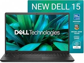 Dell 15 (Previously Inspiron) Laptop, 14th Gen Intel Core i3/Core 3 100U Processor, 16GB DDR4, 512 SSD, Intel UHD Graphics, 15.6" FHD 120Hz IPS AG 250 nit Display, Win 11 + Office 2024, Black, 1.63Kg