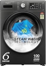 Whirlpool 9 Kg Steam Wash Technology 5 Star Inverter Front Load Fully Automatic Washing Machine with In-Built Heater (SUPREME CARE 9014-E, Midnight Grey, 100+ Tough Stains, 1400 RPM)