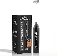 Coffee Frother Electric Rechargeable Coffee Maker Machine for Home Electric Coffee Frother Machine & Milk Whisker with Dual Spring Tech GetSetNova | 1 Year Warranty | Free Recipe Book (Frother)