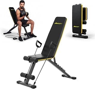 Boldfit Gym Bench for Home, Heavy Duty Commercial Grade Adjustable Weight 250kg Capacity, Foldable Multi-Position Incline/Decline/Flat Bench with Leg Developer, Full Body Strength Training Equipment