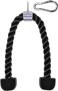 Fitarc Tricep Rope Cable Attachment, 27 Inch Tricep Rope for Cable Machine Attachment, Tricep Pull Down Attachment for Home Gym Equipment, LAT Pulldown Attachments and Cable Attachments for Gym