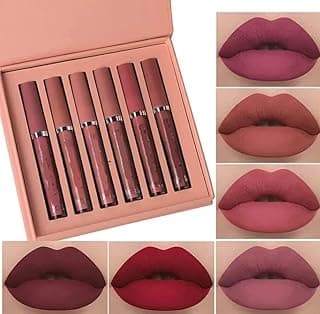 Mini Pack Matte Lipstick Set | 24H Super Stay, Waterproof, Long Lasting, Creamy Soft Nude Shades | Liquid Smooth Finish | Compact Travel-Friendly Box of 6 (Packaging May Vary)