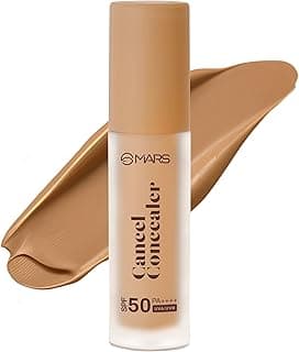 MARS Cancel Liquid Concealer for Face Makeup with Radiant Natural Finish | 07-Caramel Charm | 6.0 ml | Lightweight | Medium to High Coverage | Long-Lasting & Multi-Purpose | Crease Resistant