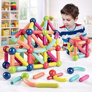 Toy Imagine Magnetic Building Blocks for Kids | Construction STEM Building Toys for Kids 2–5 Years | Safe Magnetic Blocks for Toddlers, Boys & Girls | Educational Blocks & Magnet Toys (36pcs)