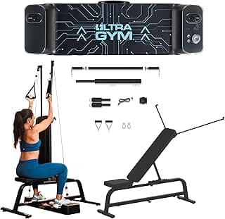 Portl Ultra Gym-Ultimate Combo | All-in-One Smart Home Gym | Upto 70 kgs of Digital Weights | 150 + Exercises | Full Body Workout | Compact Multipurpose Fitness Equipment | Strength Training System