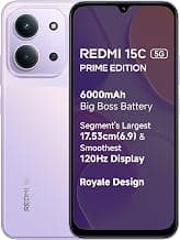 Redmi 15C 5G Prime Edition Dusk Purple 6GB + 128GB | Massive 6000mAh Battery | Segment's Largest 17.53cm Display Up to 120Hz | MediaTek Dimensity 6300 | 33W Fast Charging | 50MP AI Dual Camera