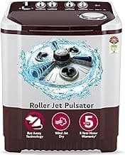 LG 8.5 kg 5 Star Semi-Automatic Top Load Washing Machine (P8530SRAZ, Burgundy, Roller Jet Pulsator)
