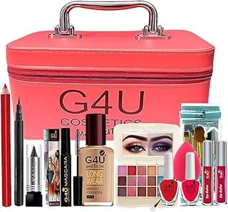 G4U Premium Makeup Kit for Women | Complete Beauty Set with Eyeshadow, Lipsticks | Ideal for Bridal & Party Makeup (PINK)