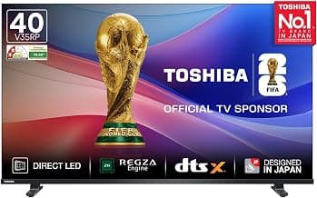 Toshiba 100 cm (40 Inches) HD Ready Smart LED TV | Dolby Audio & DTS Virtual:X | Game Mode | REGZA Engine | VIDAA OS | 40V35RP (Black)