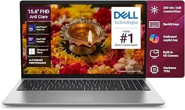 Dell 15 AI Powered Laptop, Intel® Core™ Ultra 5 225H Processor, 16GB DDR5 RAM, 512GB SSD, 15.6" FHD Anti-Glare Display, Dedicated Copilot Key + Backlit Keyboard, Silver,Win 11 Home + MSO H&S'24,1.66kg
